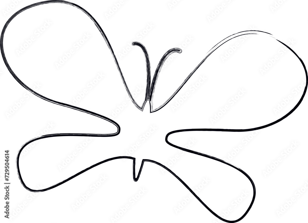 Butterfly doodle drawing and design. Butterfly doodle drawing and design.