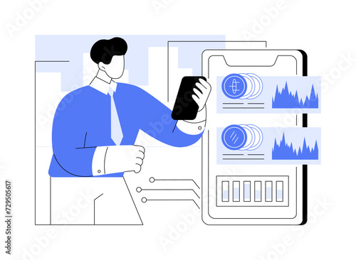 Cryptocurrency token isolated cartoon vector illustrations.
