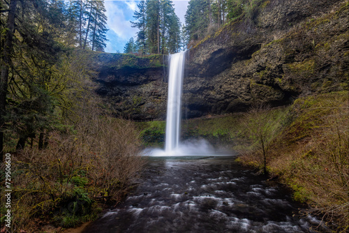 waterfall in the mountains