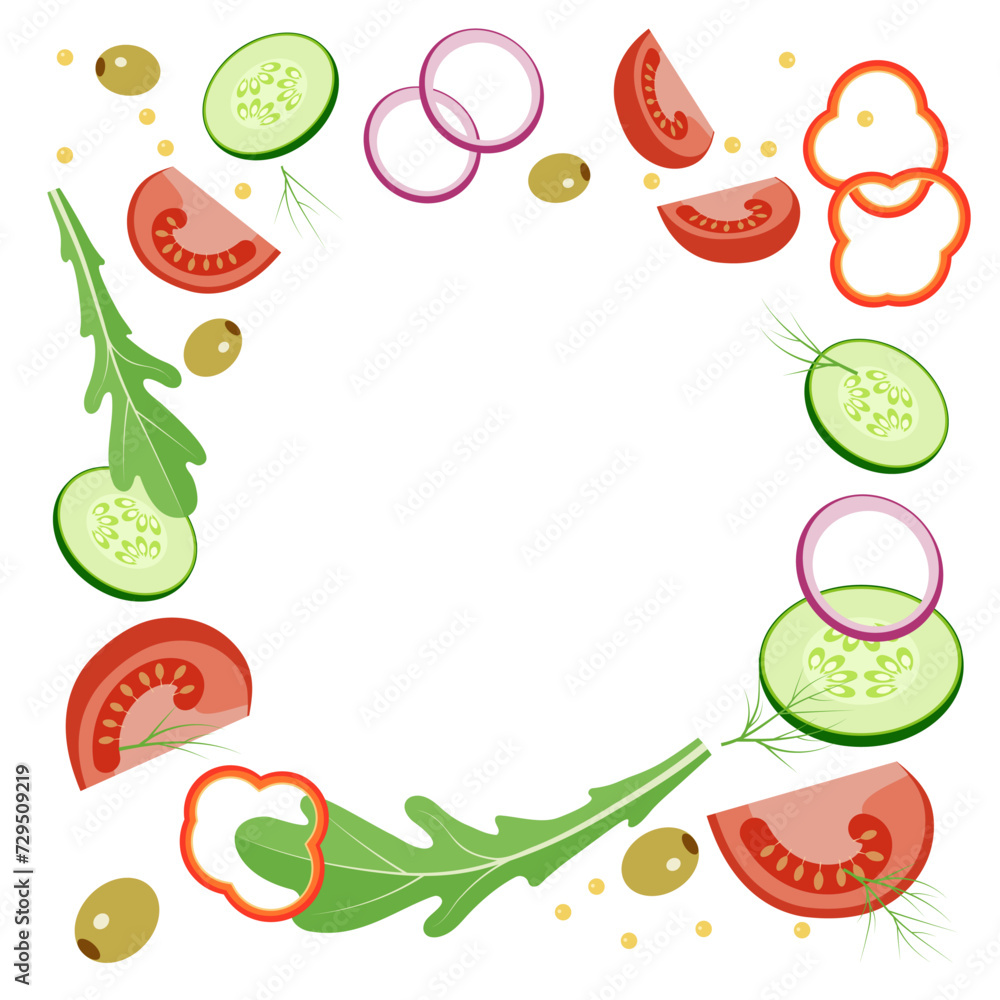 Delicious background - fresh vegetable salad.