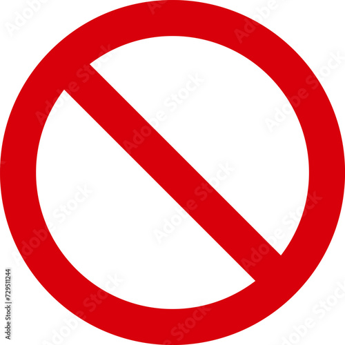 Sign forbidden. No sign. Icon symbol ban. Do Not Enter. Red circle sign stop entry and slash line isolated on transparent background. Mark prohibited.