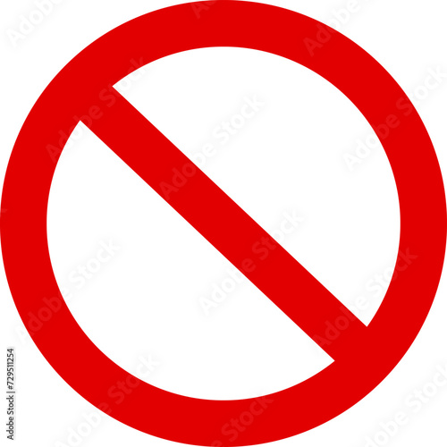 Sign forbidden. No sign. Icon symbol ban. Do Not Enter. Red circle sign stop entry and slash line isolated on transparent background. Mark prohibited.