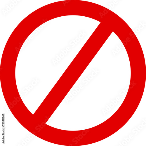 Sign forbidden. No sign. Icon symbol ban. Do Not Enter. Red circle sign stop entry and slash line isolated on transparent background. Mark prohibited.