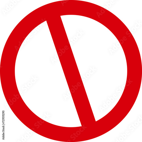 Sign forbidden. No sign. Icon symbol ban. Do Not Enter. Red circle sign stop entry and slash line isolated on transparent background. Mark prohibited.
