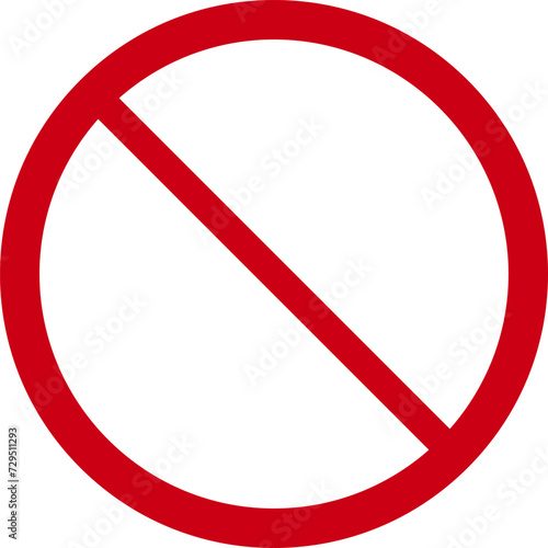 Sign forbidden. No sign. Icon symbol ban. Do Not Enter. Red circle sign stop entry and slash line isolated on transparent background. Mark prohibited.