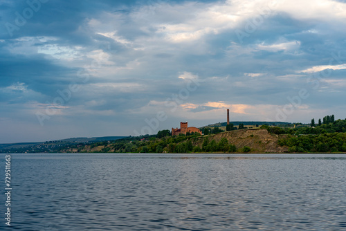 The Great Russian Volga River and its banks.