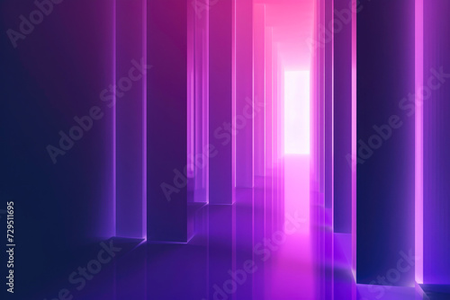 Vertical Gradient: Tranquil Neon Purple Dreamscape