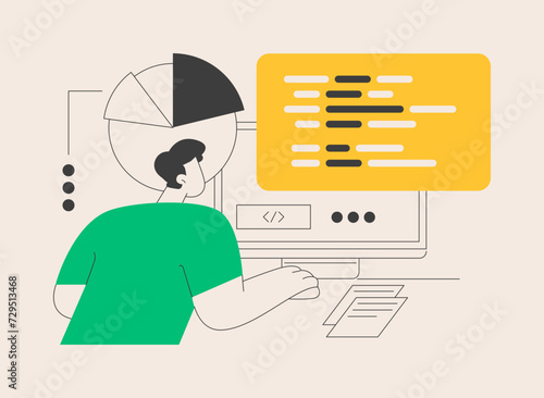 Information technology courses abstract concept vector illustration.