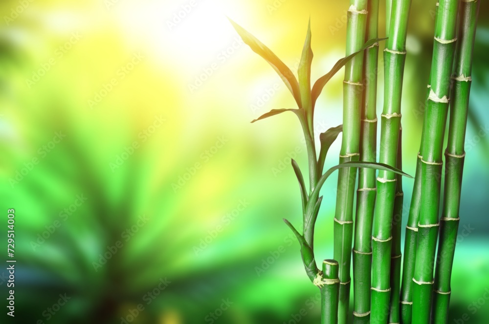 Fototapeta premium Sugar cane green plant on nature background.