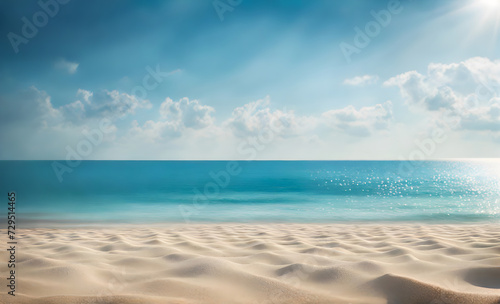 Serene summer beach scene with sand and sea