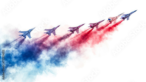 United Skies: Air Force Squadron with Red, White, and Blue photo