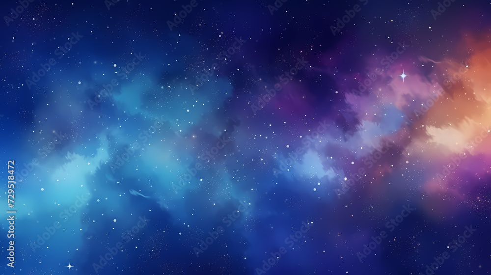 Fototapeta premium Sparkling starry night sky background