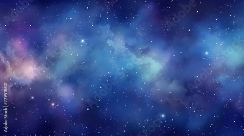 Gradient abstract stars background, starry night sky © Derby