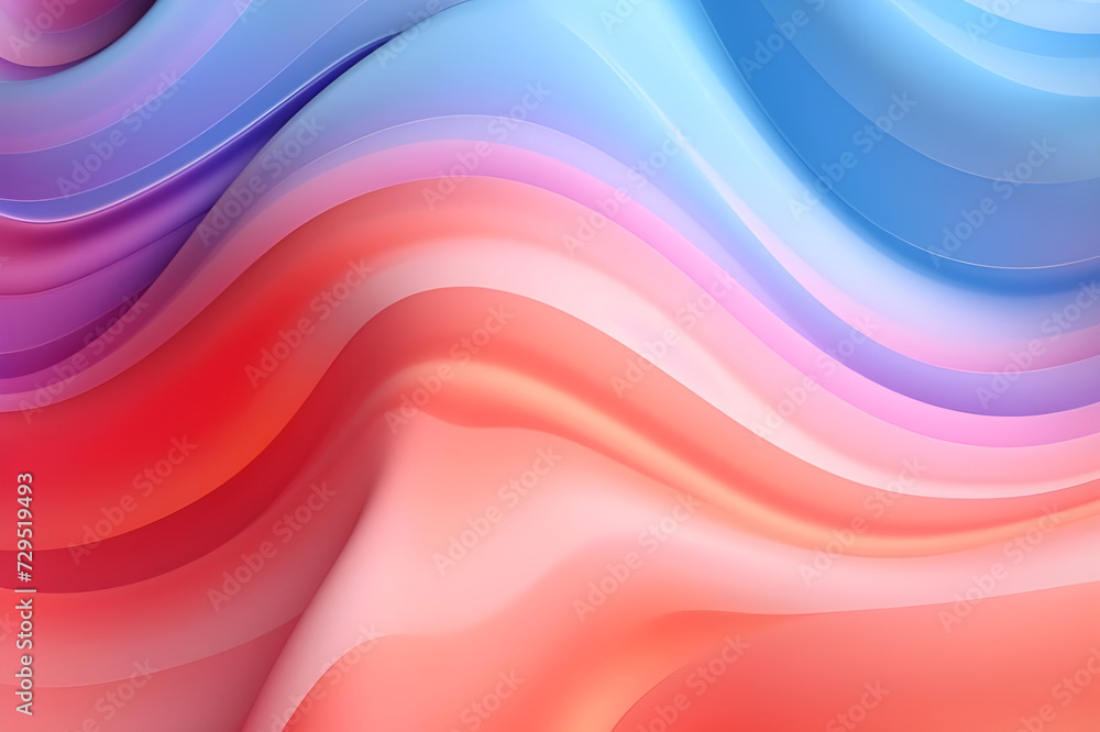 abstract background with smooth lines in blue, pink and purple colors - Ai Generated