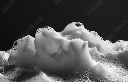 clean soapy foam bubbles in