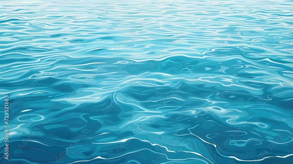 Blue ocean water surface Blue ocean water surface