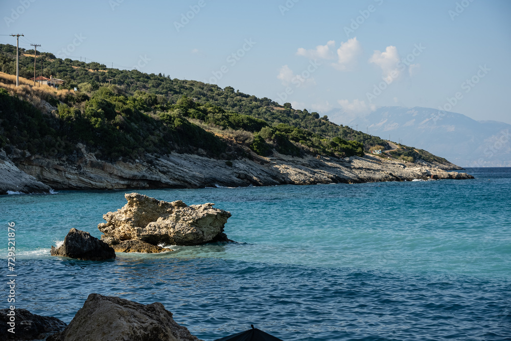 Xigia Beach - natural sulfur spa. Xigia Beach and Sulphur Spa in Zakynthos, Greece