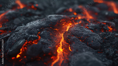 Magma, lava. 