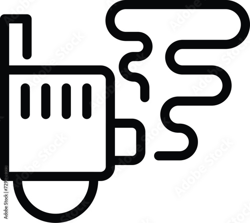 Vehicle fumes icon outline vector. Co2 dust smoke. City gaseous motor