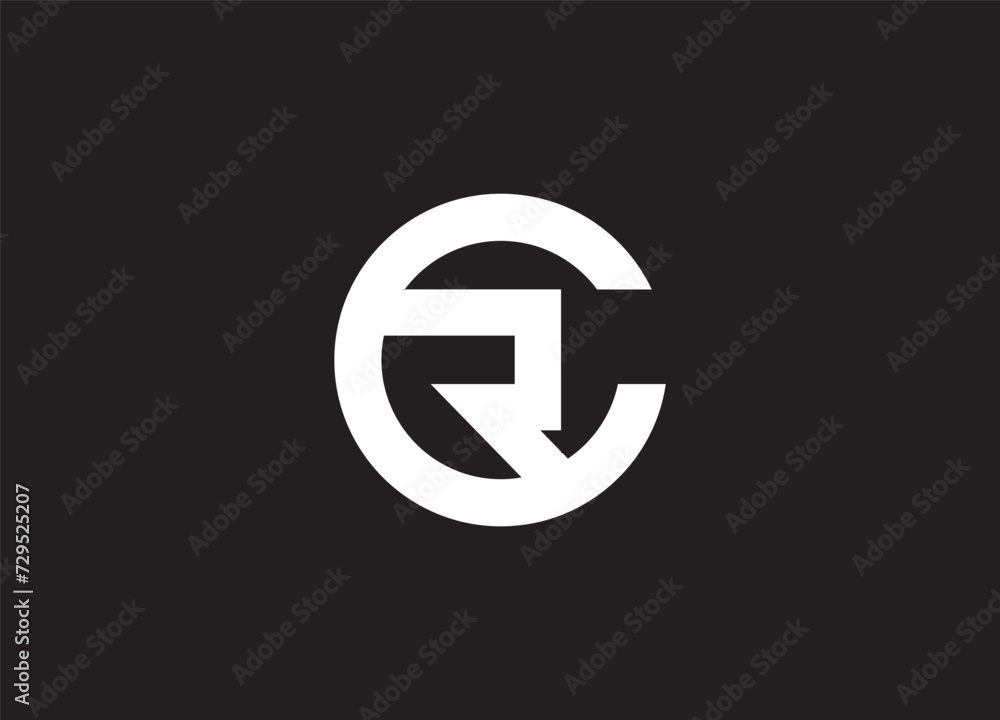 Alphabet letter icon logo CR or RC Alphabet letter icon logo CR or RC