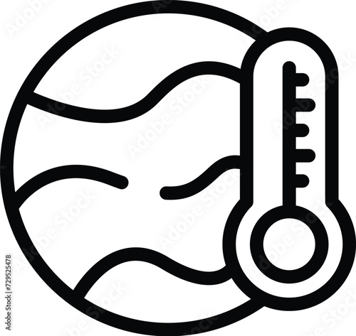Global warming icon outline vector. Gas car co2. Pipe emission