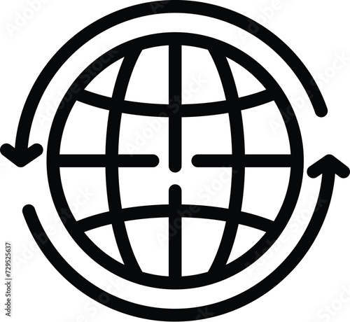 Global traffic co2 icon outline vector. Auto chemical smoke. Gaseous motor