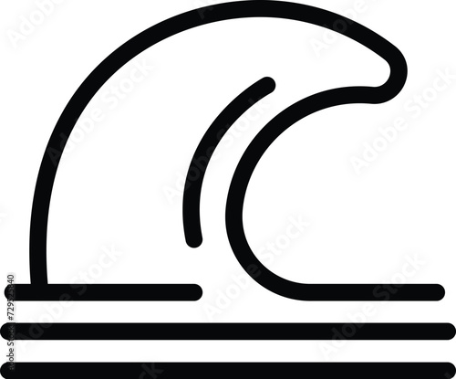Smoke wave icon outline vector. Auto air chemical. Smoke dust city