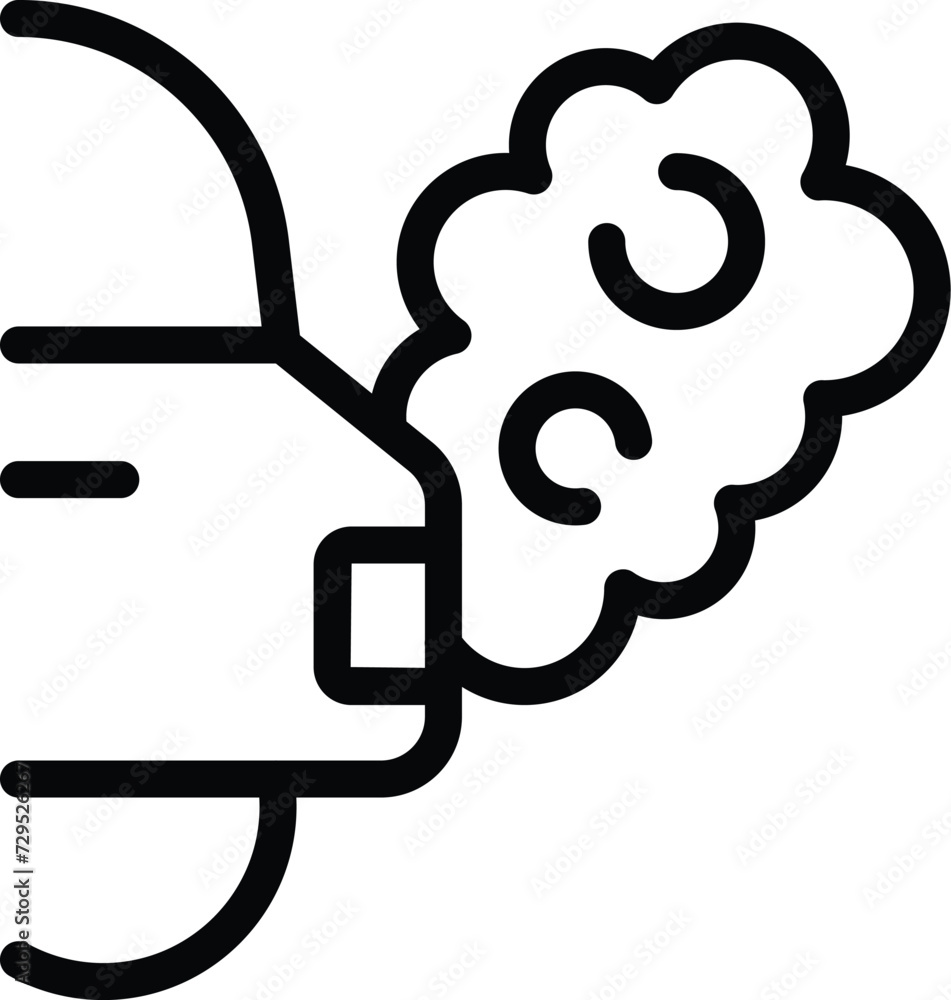 City smoke dust icon outline vector. Car co2 dust. Dark pipe emission