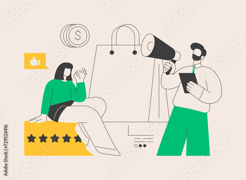 Brand awareness abstract concept vector illustration.