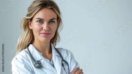 lady doctor isolated on white background no close up