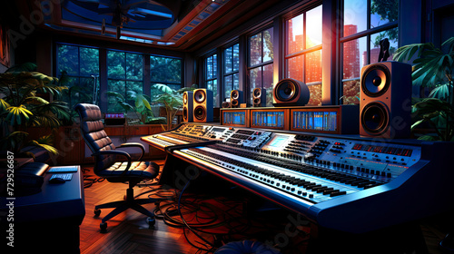 Sound studio scene