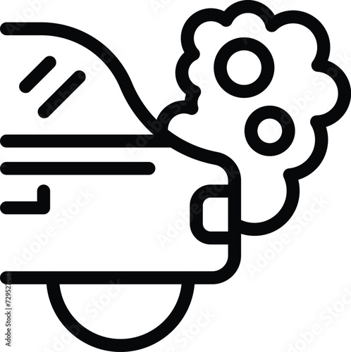 City smoke dust icon outline vector. Car fumes. Fume gases conduit