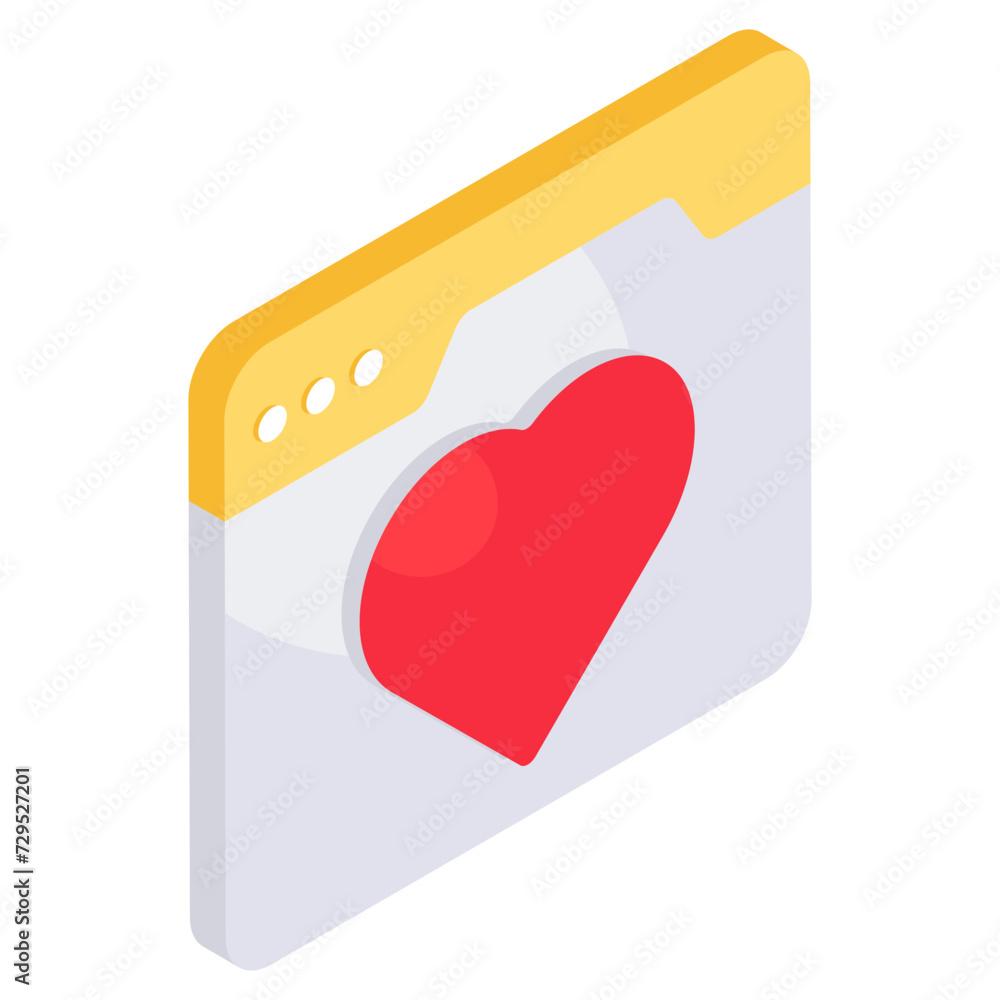 Editable design icon of online love