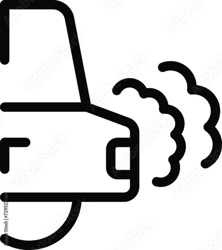 Outdoor car fumes icon outline vector. Co2 chemical. Smoke dust