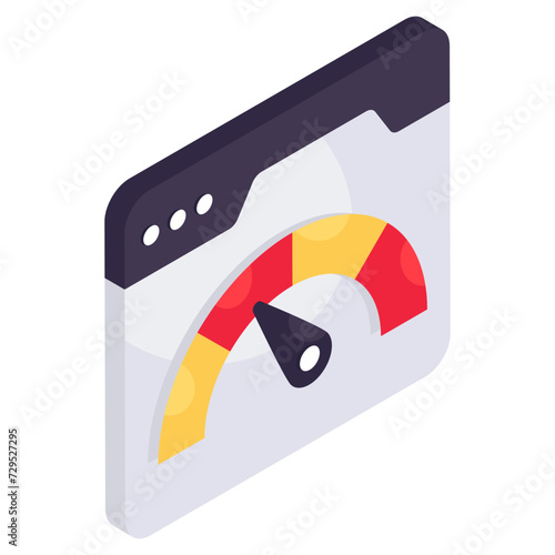 Modern design icon of web speed optimization 