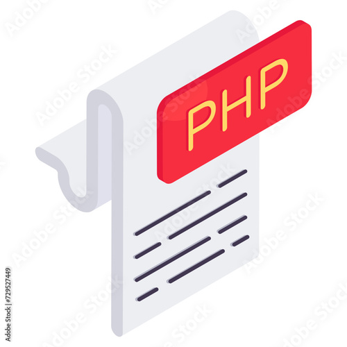 Premium download icon of php file