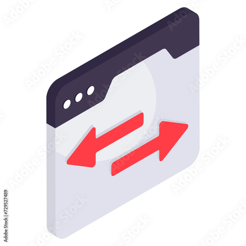 A creative design icon of web transfer 