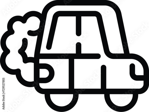 Car fumes icon outline vector. Speed gas co2. Air auto breath
