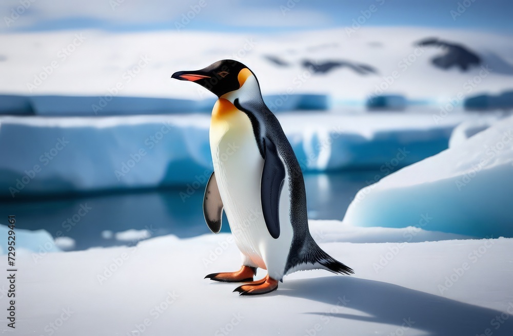 Naklejka premium penguin in polar regions