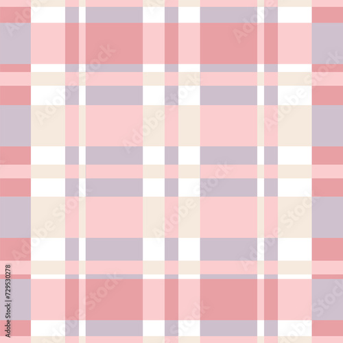 Geometric Colorful Pastel Square Grid line Seamless Pattern. Vector design gingham style for fabric, tile, embroidery, wrapping, wallpaper, and background