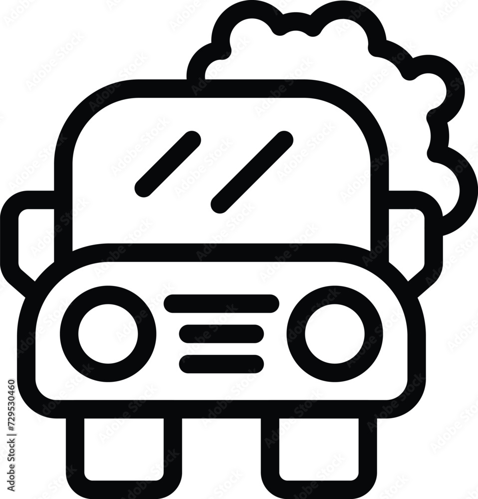 Car fumes icon outline vector. Air chemical smoke. Emission pipe Car fumes icon outline vector. Air chemical smoke. Emission pipe