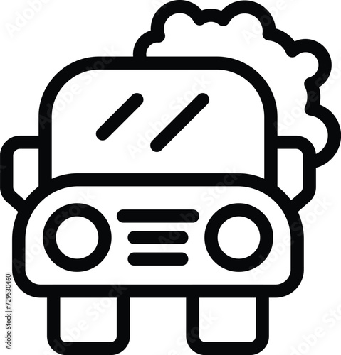 Car fumes icon outline vector. Air chemical smoke. Emission pipe