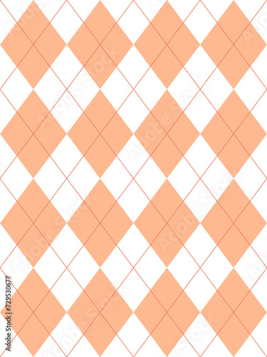 Argyle pattern set in peach fuzz.Seamless geometric pattern for gift card, gift paper, jumper, socks, scarf, other modern spring summer autumn winter fashion textile or paper print