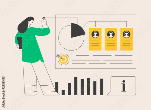 Audience segmentation abstract concept vector illustration.
