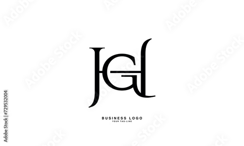 GH, HG, G, H, Abstract Letters Logo Monogram