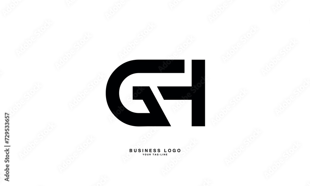 GH, HG, G, H, Abstract Logo monogram GH, HG, G, H, Abstract Logo monogram
