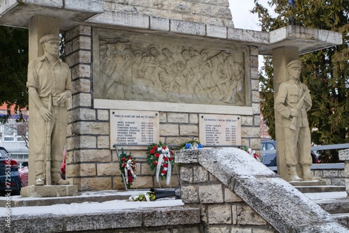 Monument to fallen soldiers during World War II in Svit