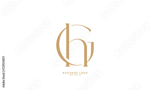 GH, HG, G, H, Abstract Letters Logo Monogram