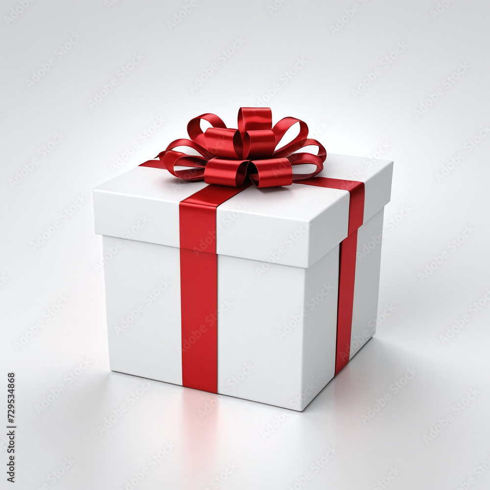 Gift box with ribbon 3D rendered Gift box with ribbon 3D rendered