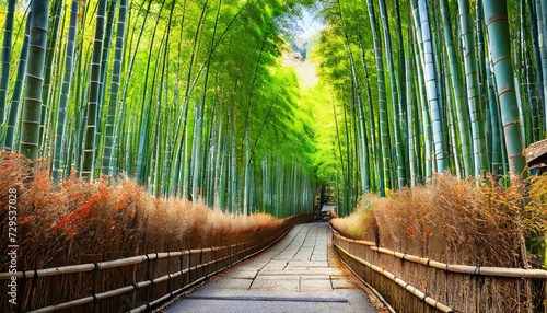 bamboo forest of arashiyama near kyoto japan